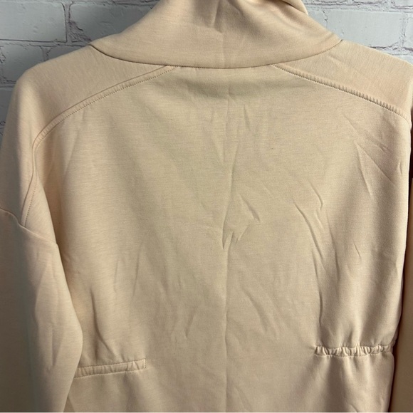 Saturday Sunday by Anthropologie peach cowl neck half zip jacket XS pockets chic - Picture 6 of 8